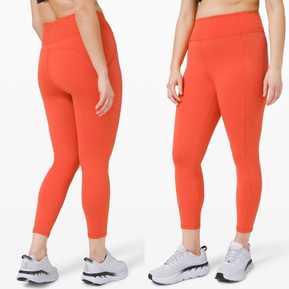 Lululemon Invigorate High-Rise Tight 25" Brick Orange Size 4